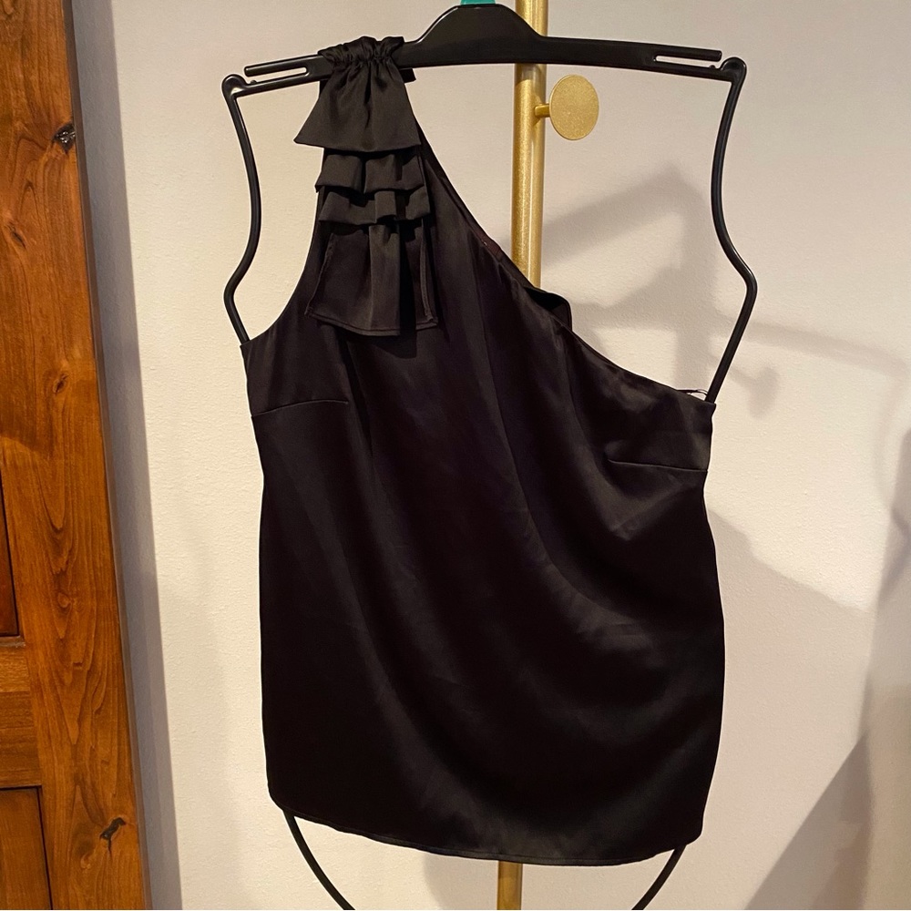 The Limited One Shoulder Sleeveless Top with bow detail on shoulder